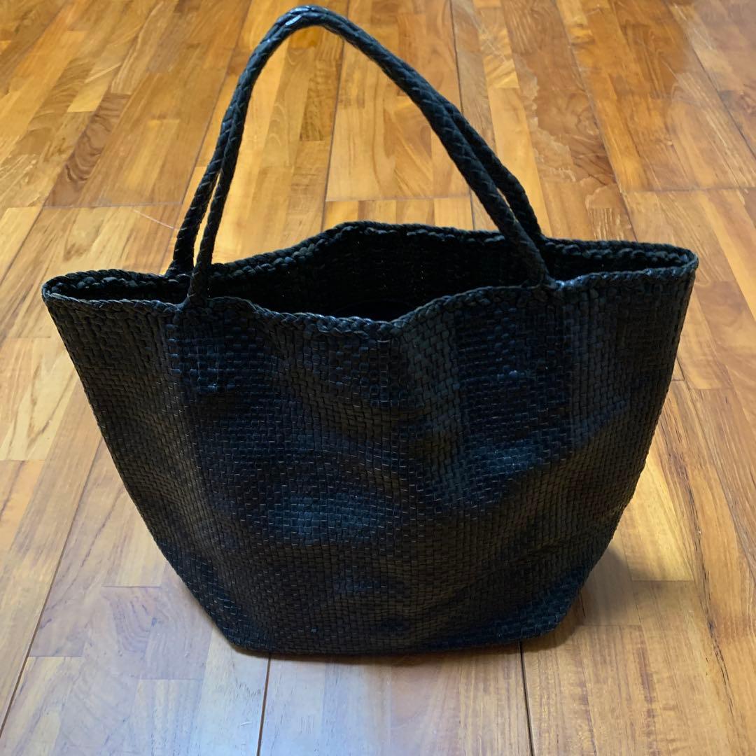 【値下げ】ヨーガンレール革メッシュブラックバッグ