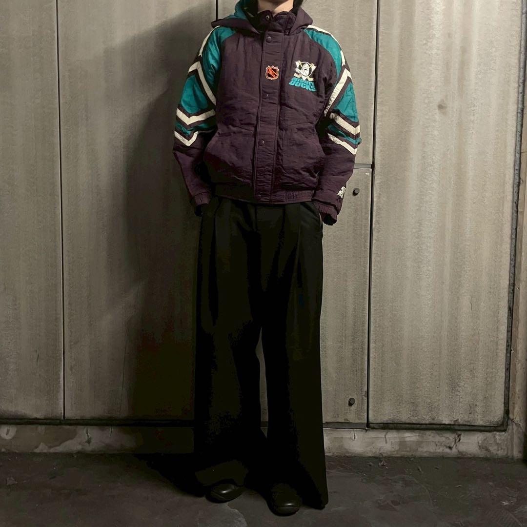 US古着 NHL starter ナイロン ゲームジャケット パーカー ロゴ