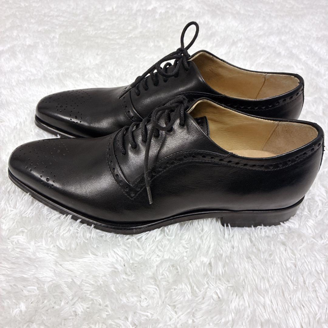 【美品】Franco Lione 伊製 レザー メダリオン　黒 24~24.5