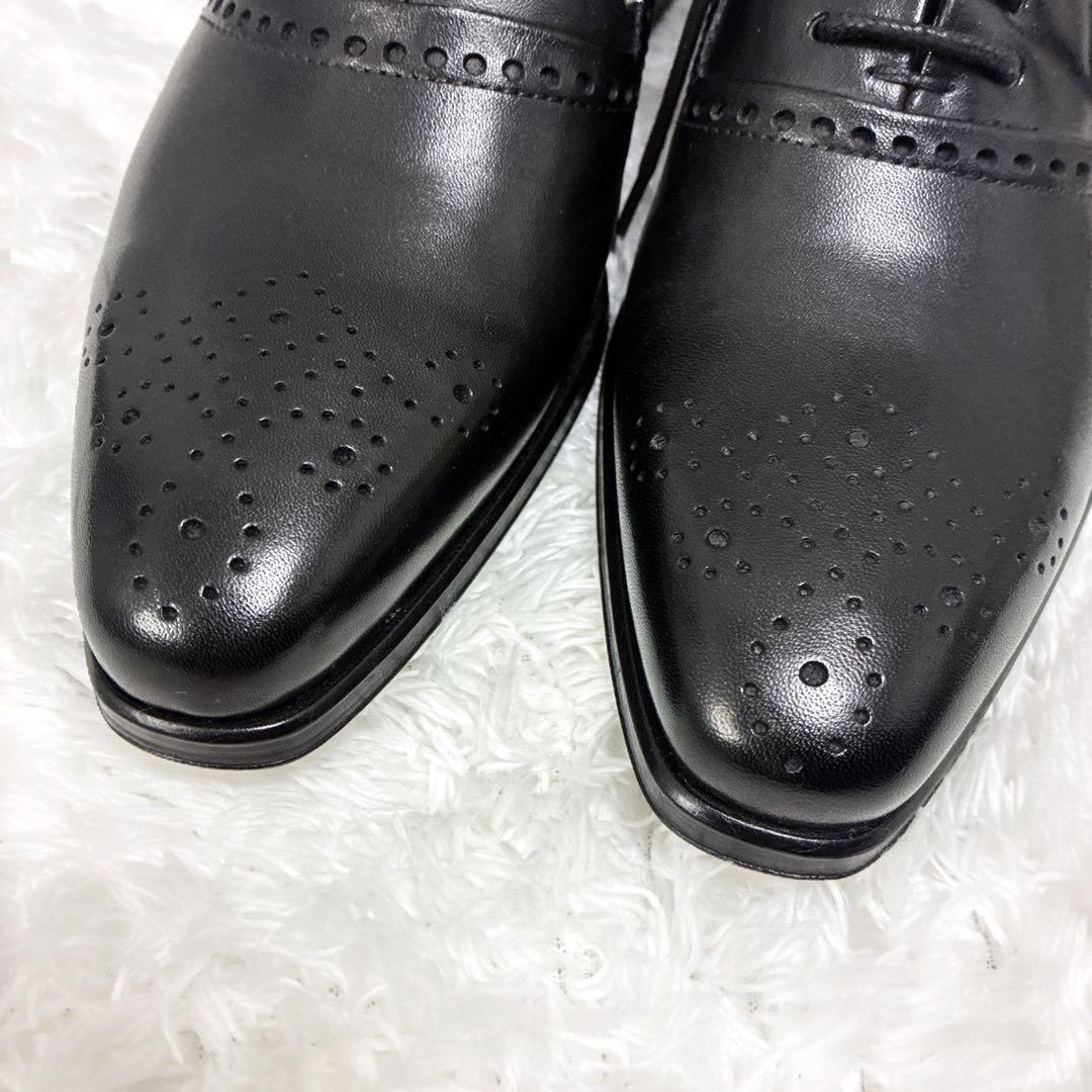 【美品】Franco Lione 伊製 レザー メダリオン　黒 24~24.5