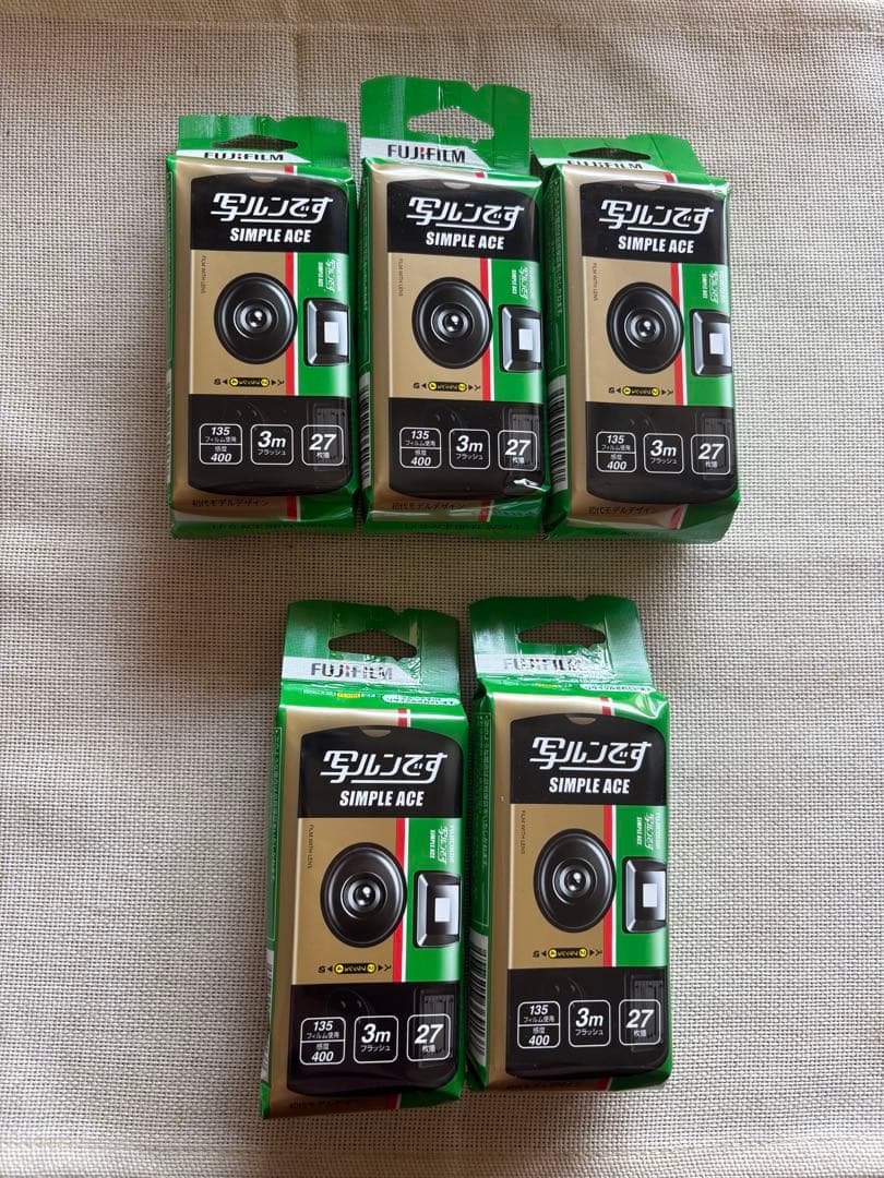 FUJIFILM SIMPLE ACE 写るんです 使い捨てカメラ 5個セット