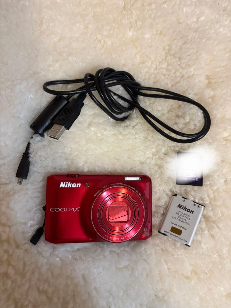 Nikon COOLPIX S6400 レッド 動作確認済み コンデジ