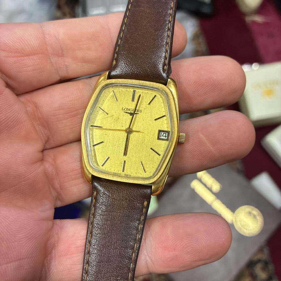 亜*依様 LONGINES ゴールド スクエア型 時計