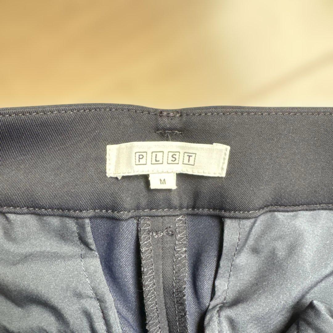 PLST ノーカラー　スーツ　コンフォートリュクス　カラーレスジャケット　パンツ