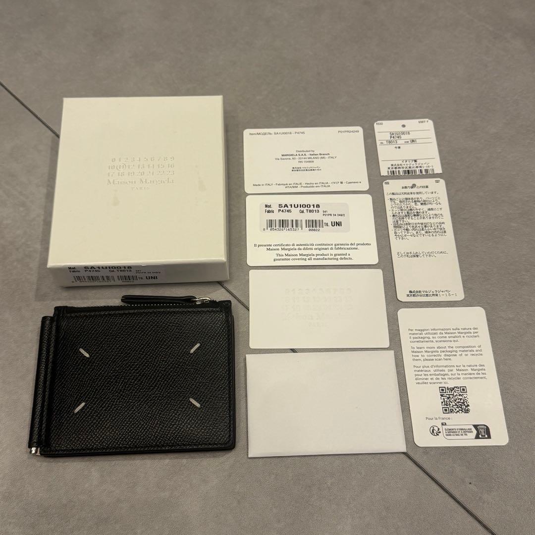 ■値下げ■メゾンマルジェラ 4ステッチ マネークリップ ウォレット ブラック