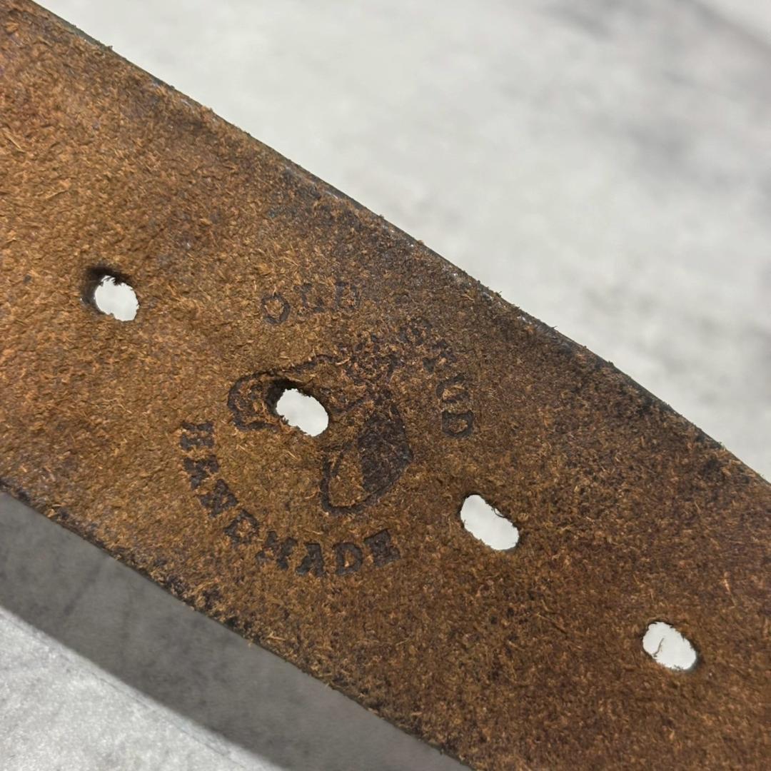 OLD STUD スタッズベルト　ハンドメイド レザー DMG16