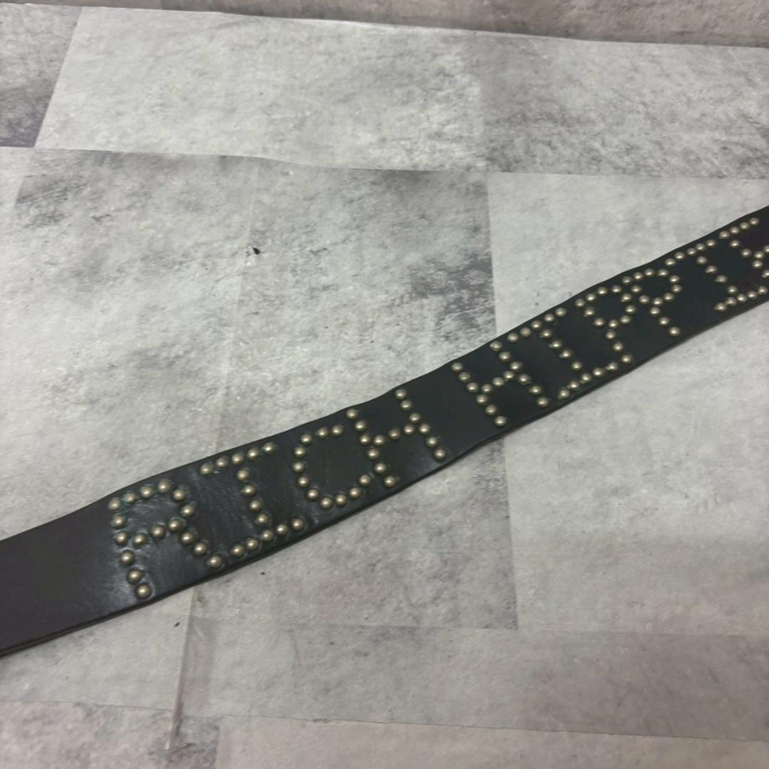 OLD STUD スタッズベルト　ハンドメイド レザー DMG16