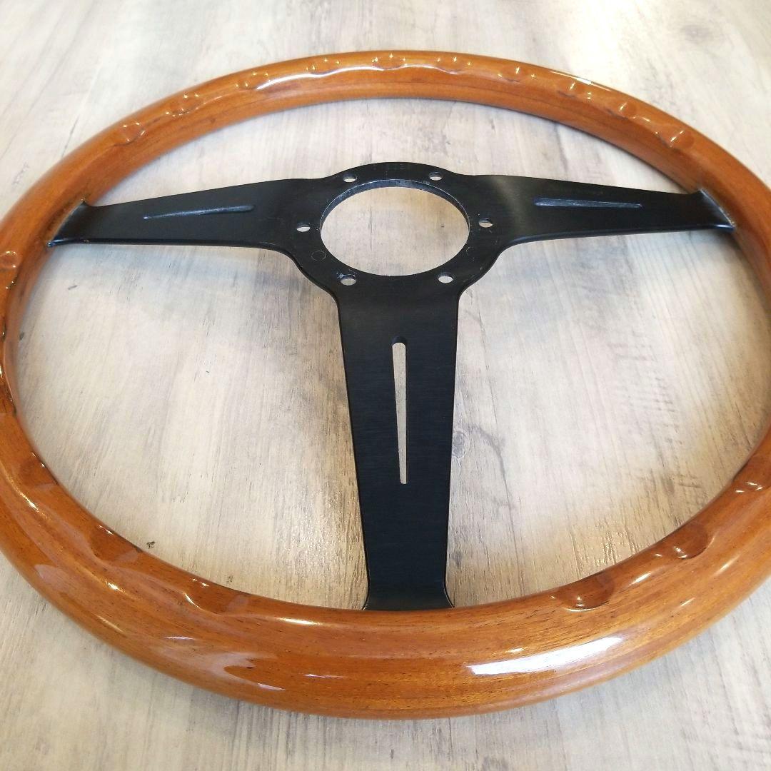 NARDI★ナルディウッドステアリング/ブラックスポーク　37Φ