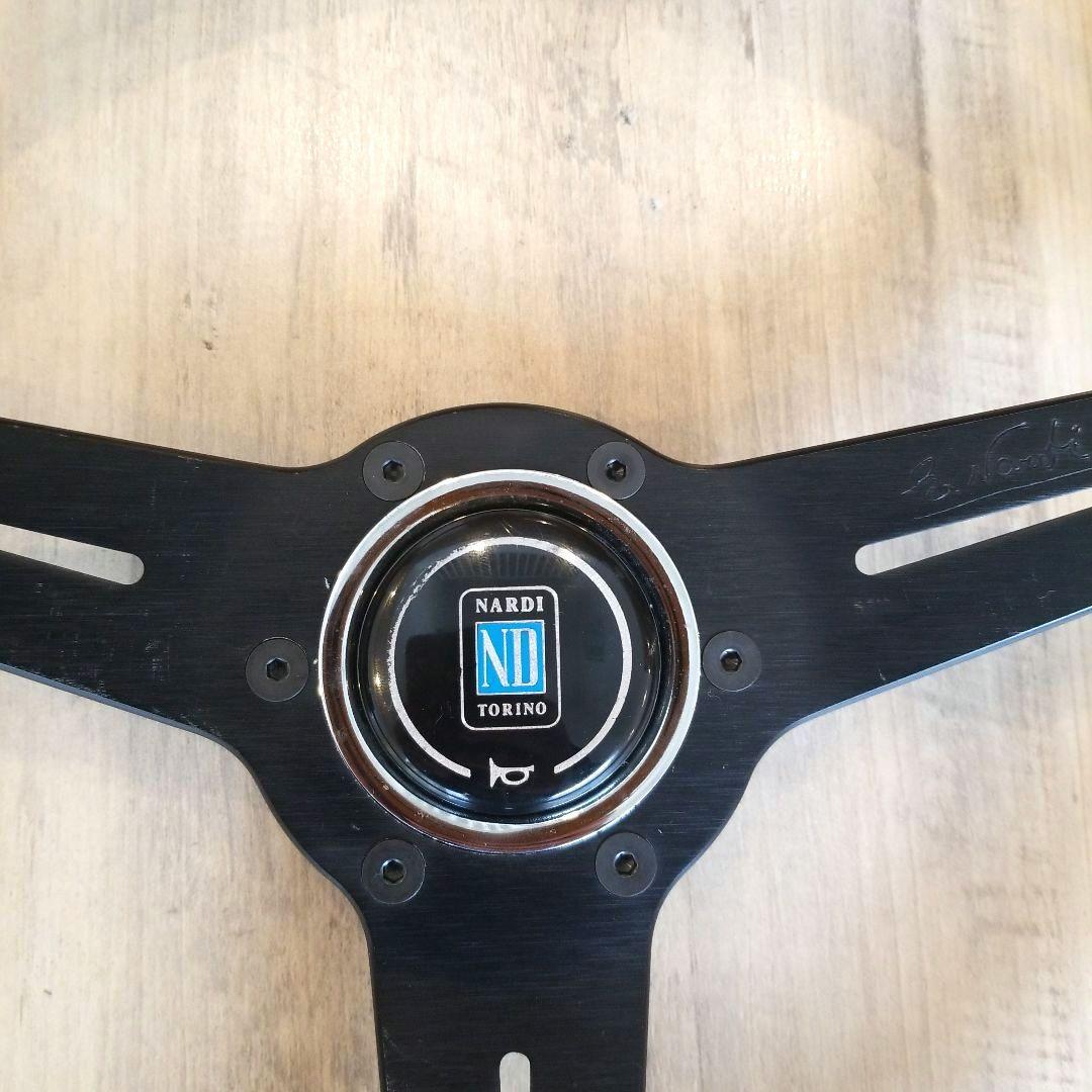 NARDI★ナルディウッドステアリング/ブラックスポーク　37Φ