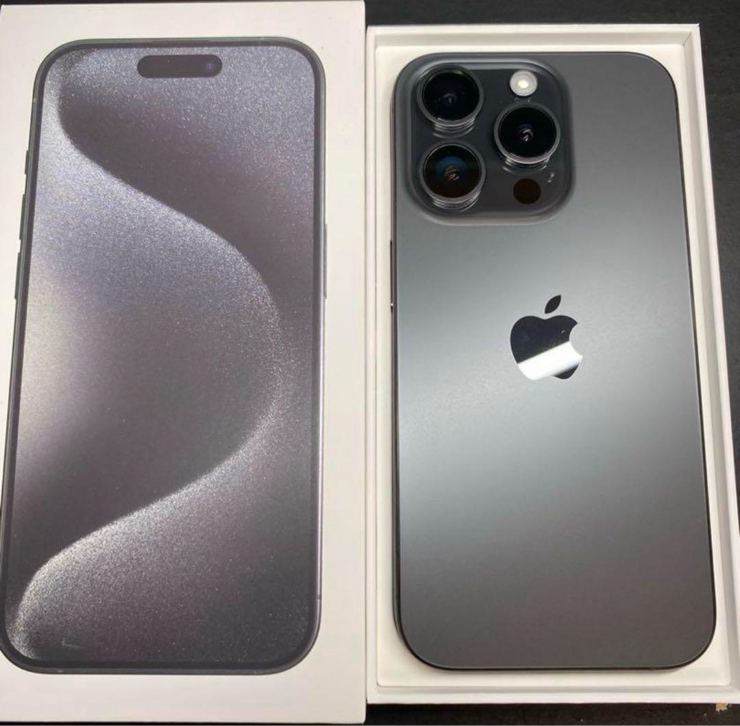 【美品】iPhone15pro 512G ブラックチタニウム バッテリー95％