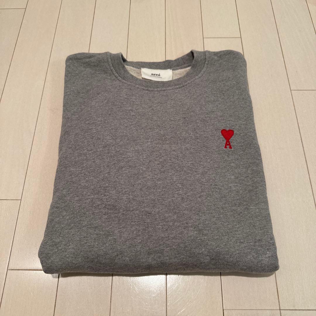 ami グレー トレーナー ハート刺繍　アミパリス　アミ