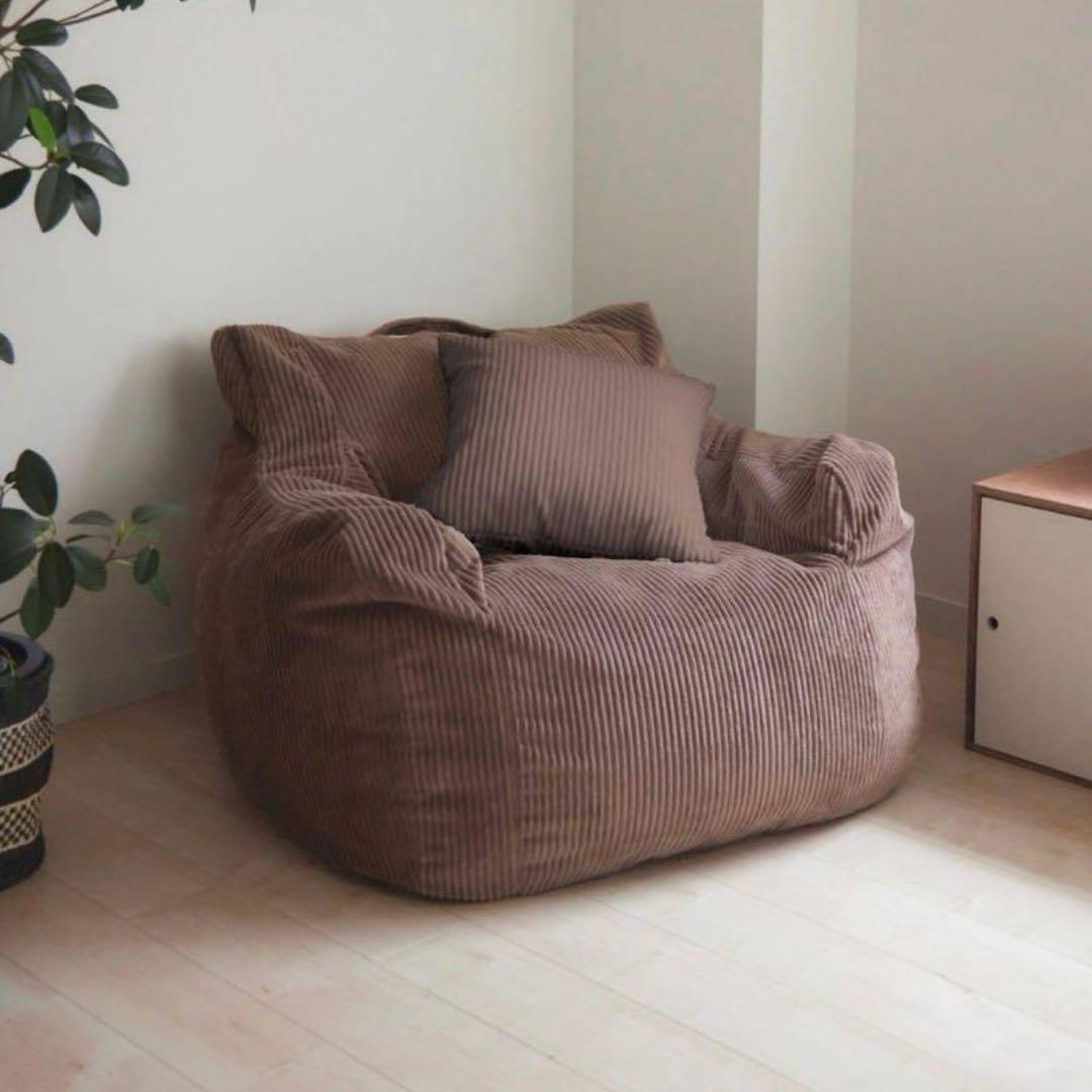 【美品】LOOSY ソファ+クッションカバー BROWN