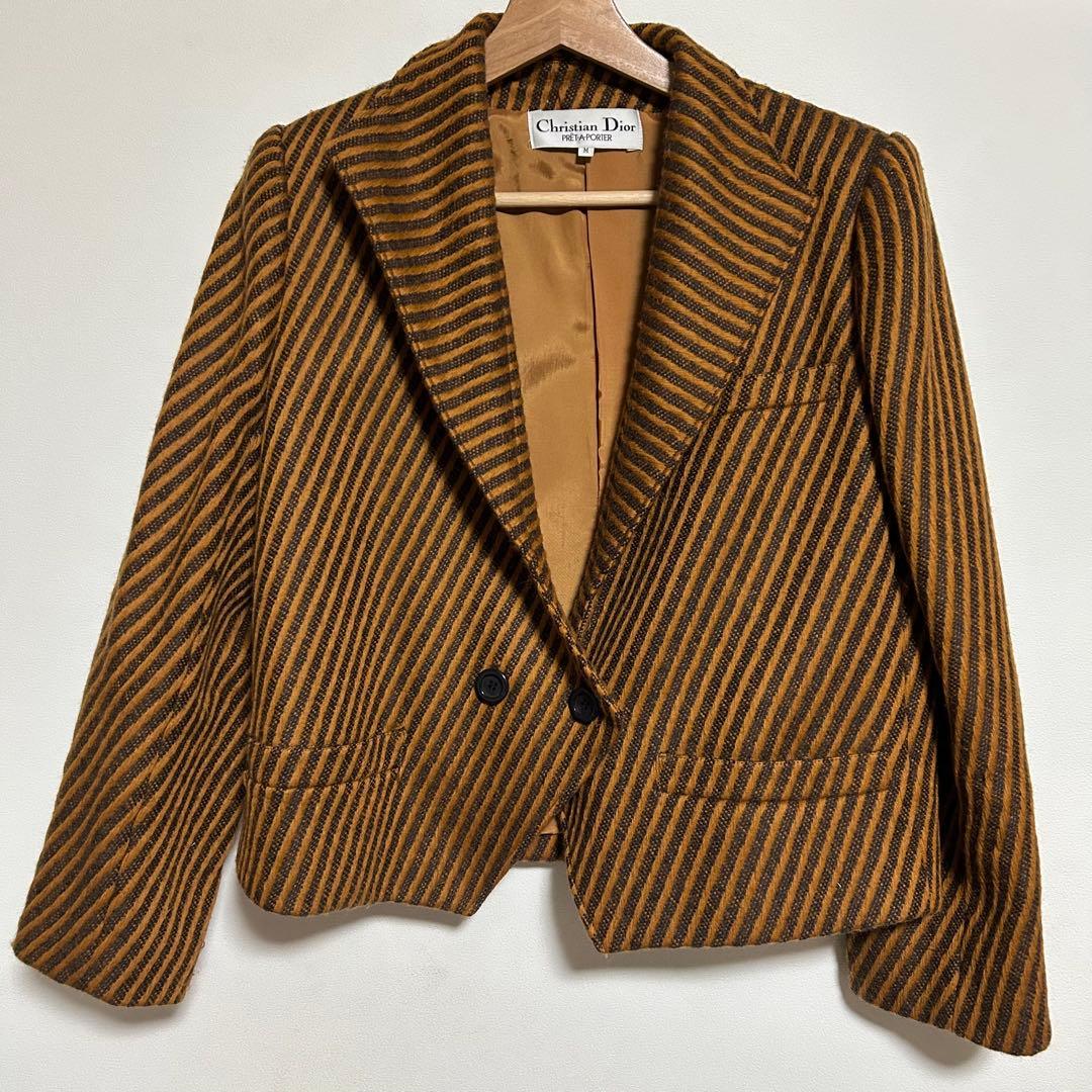 Christian Dior ストライプジャケット M プレタポルテ