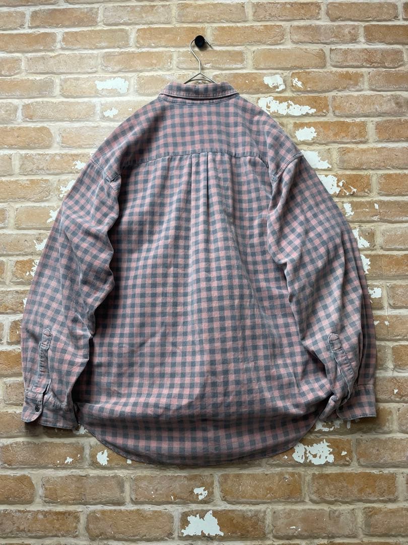 90s old gap GAP ギャップ　チェックシャツ　ネルシャツ　ピンク