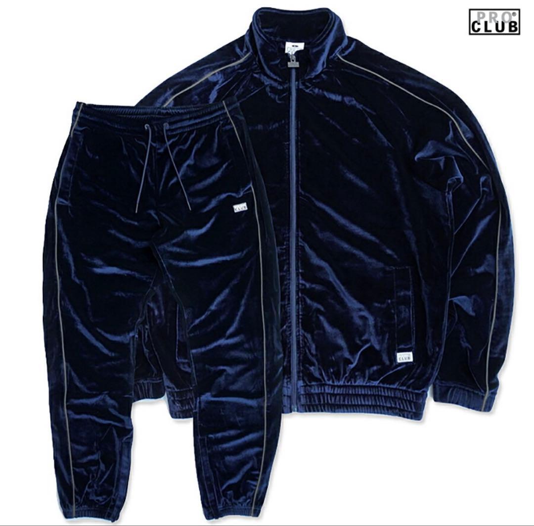 PRO CLUB プロクラブVELOUR SET UP ネイビー　Mサイズ