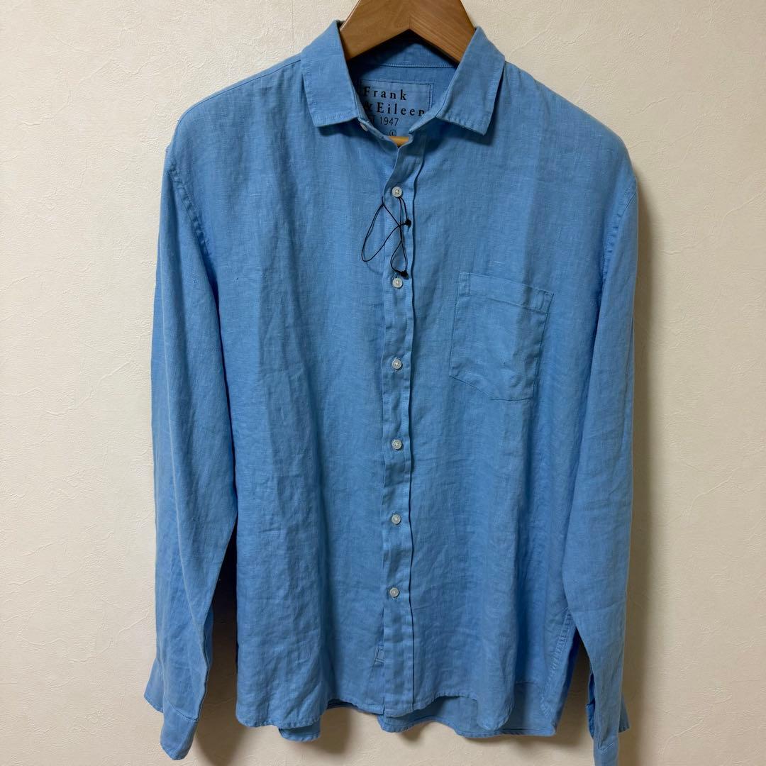 y*5様 Frank & Eileen フランク＆アイリーン リネンシャツ ブル