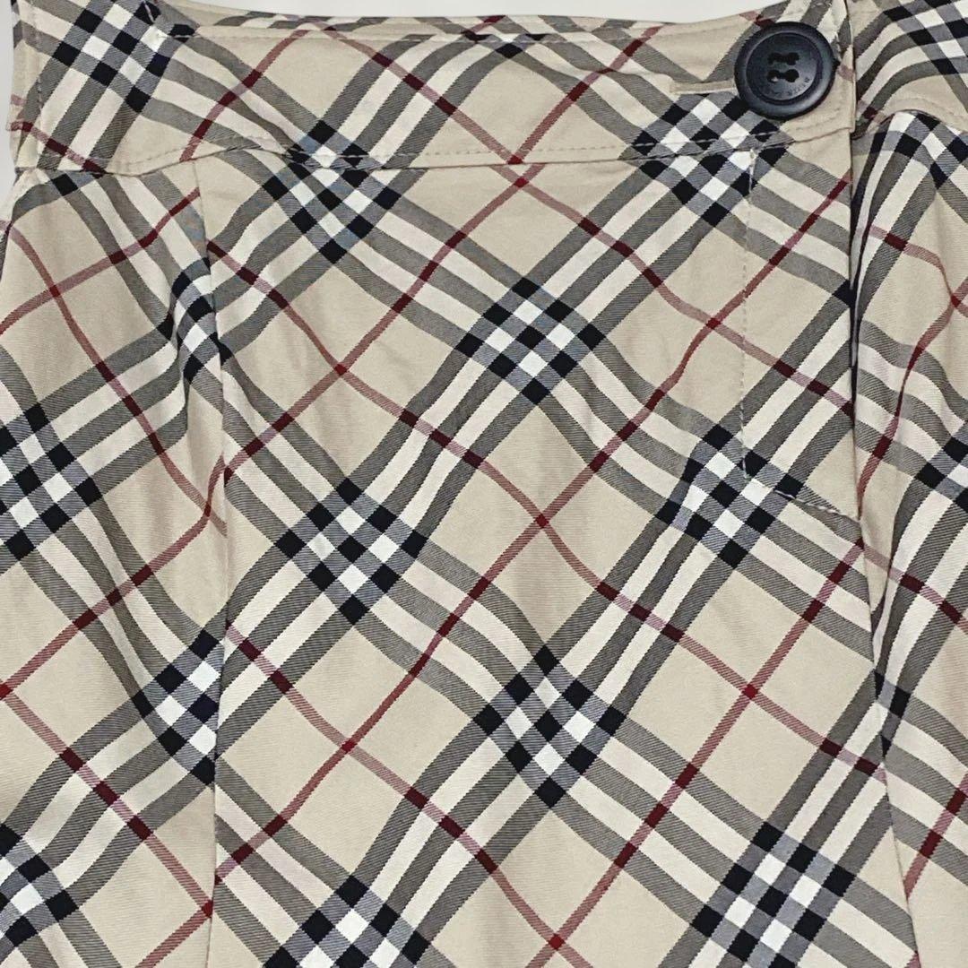 希少バーバリーブルーレーベル　ワンピース　ノバチェック ベージュ　36