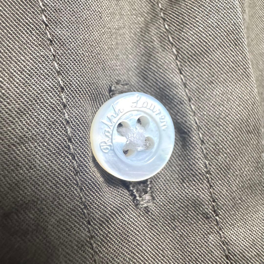 最高級 ラルフローレン パープルレーベル イタリア製 ドレスシャツ オリーブ M