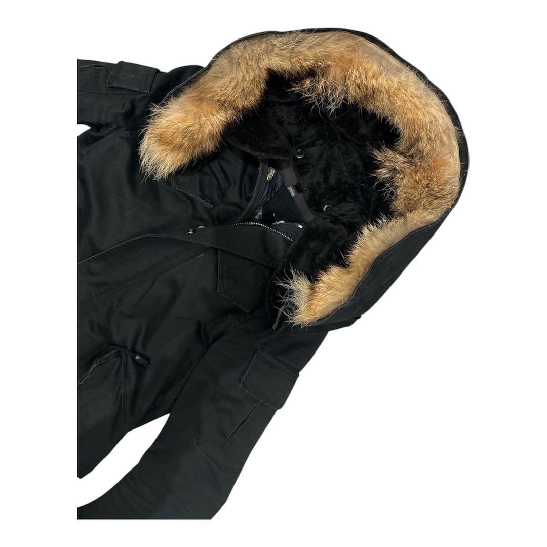 wjk M-52 destroy cotton twill モッズコート 黒