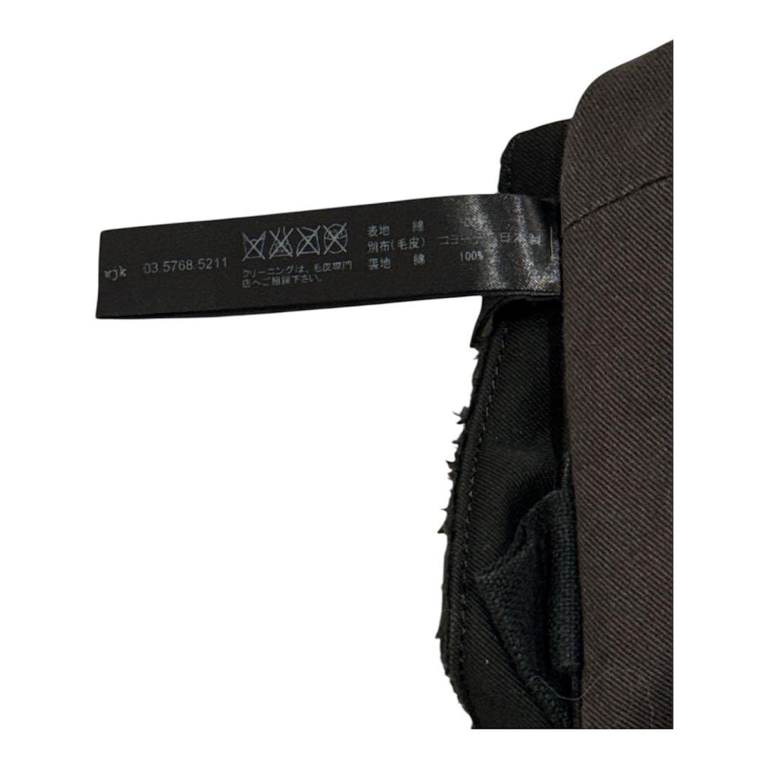 wjk M-52 destroy cotton twill モッズコート 黒