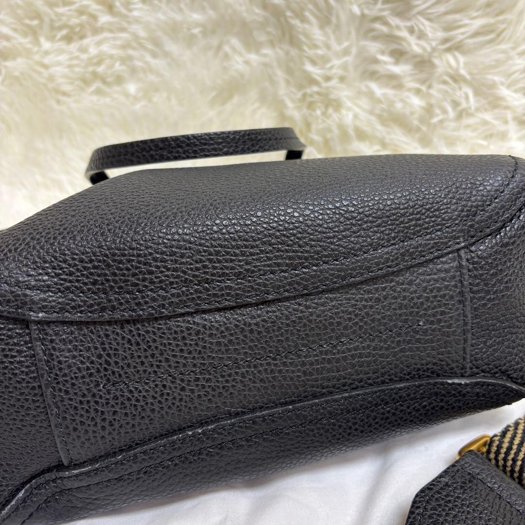 GIANNI CHIARINI レザートートバッグ 黒 2way 太ストラップ付