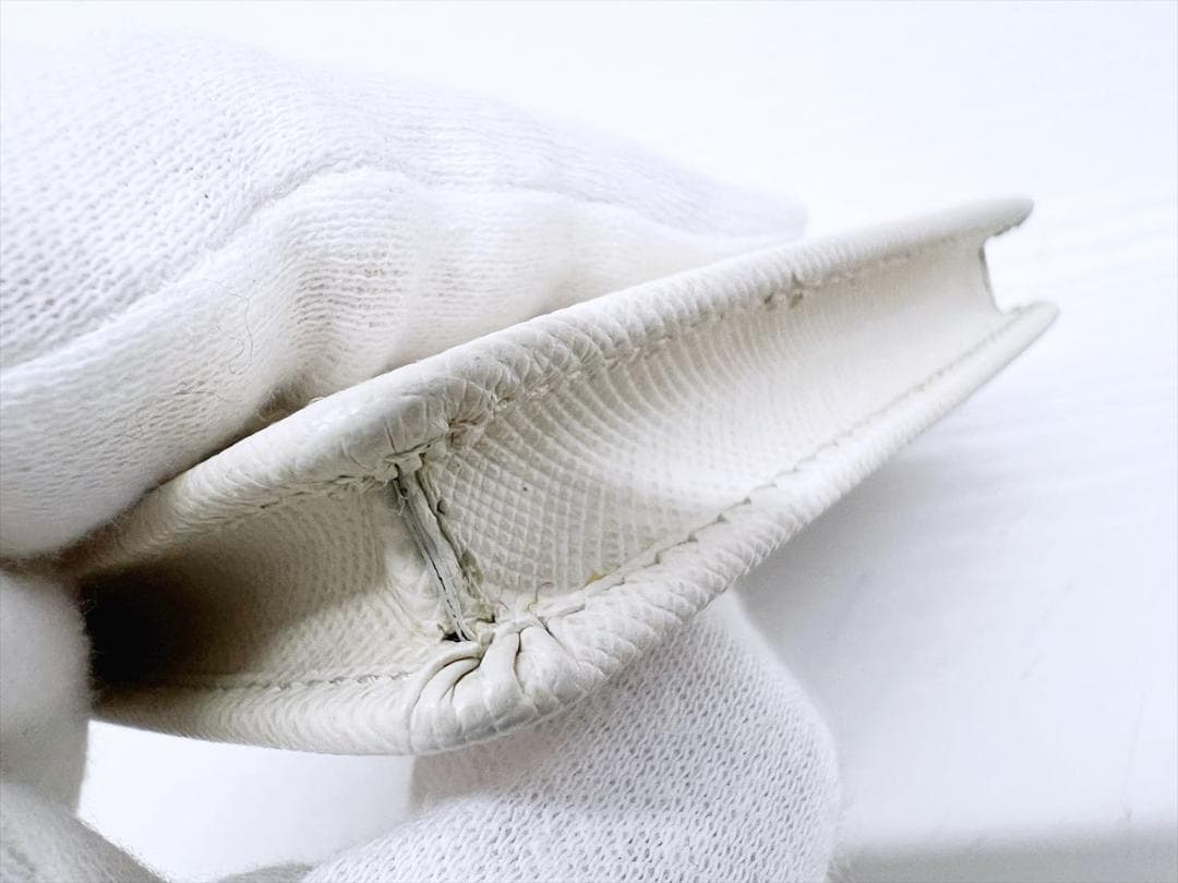 美品 PRADA プラダ レザー ロゴ カードホルダー 名刺入れ ケース