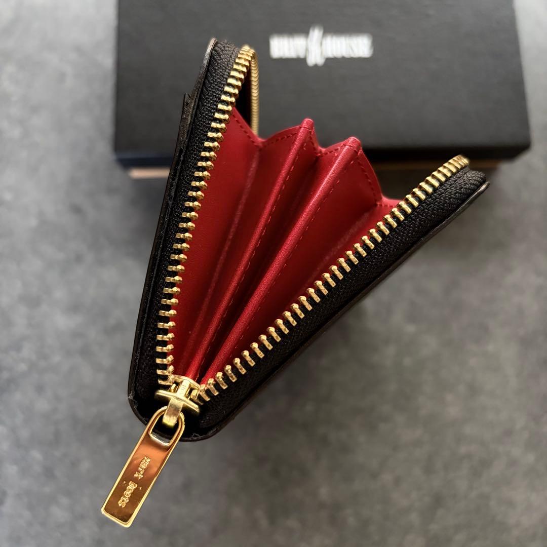 Mark Boots×BRIT HOUSE コードバン ラウンドジップ長財布 黒