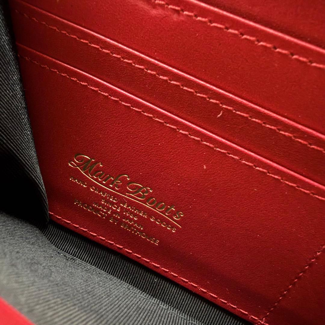 Mark Boots×BRIT HOUSE コードバン ラウンドジップ長財布 黒