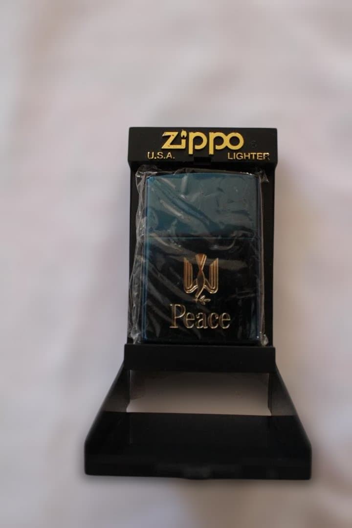 Blue Zippo Peace ライター チタン