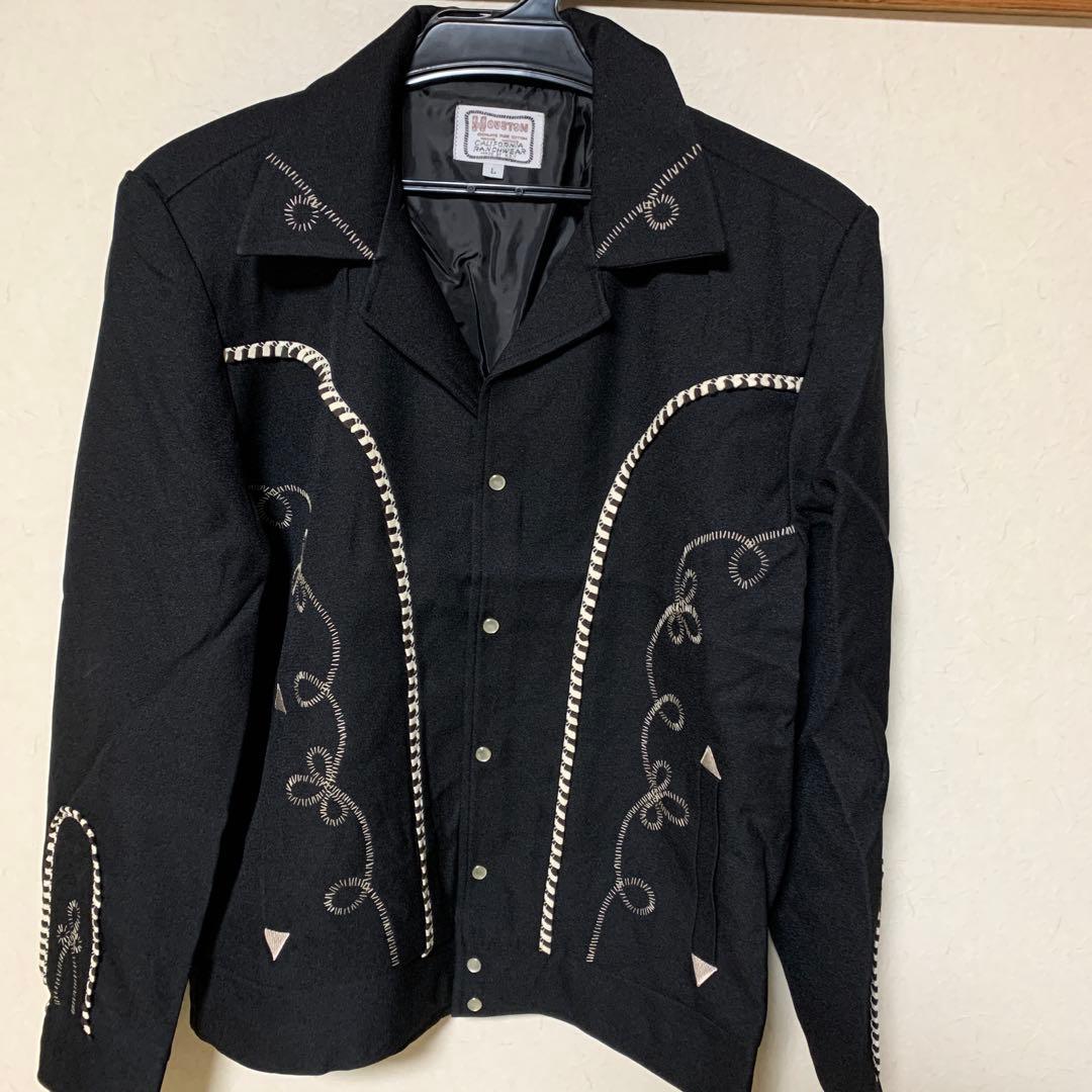 早い者ガチ！最終価格！人気 復刻ウェスタンジャケット(Ｌサイズ)BK(未使用品)