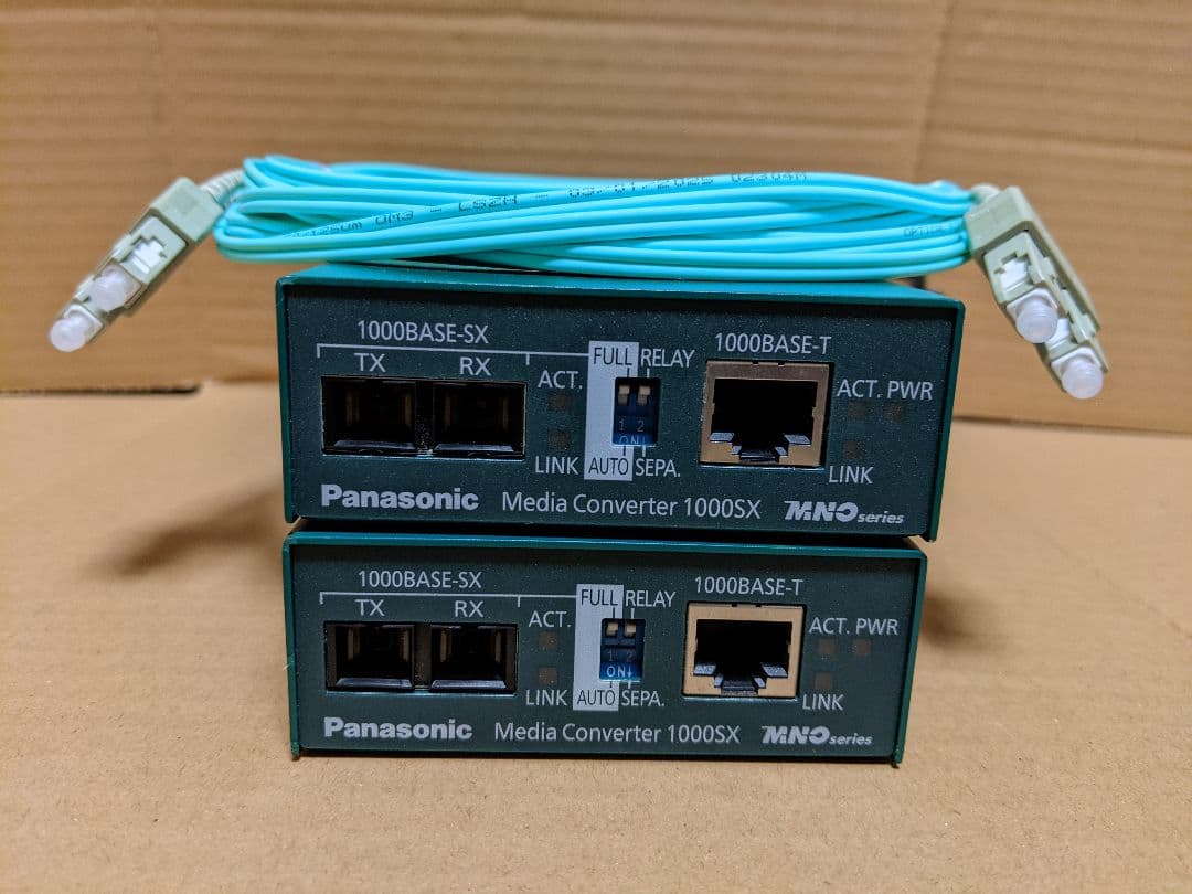 Panasonic　MC1000SX　光メディアコンバータ　2台セット