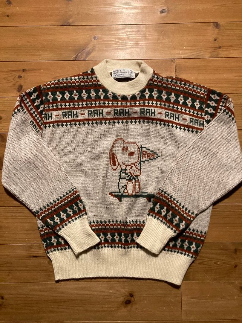 トップス SNOOPY Arrow 70's Character Design Knit