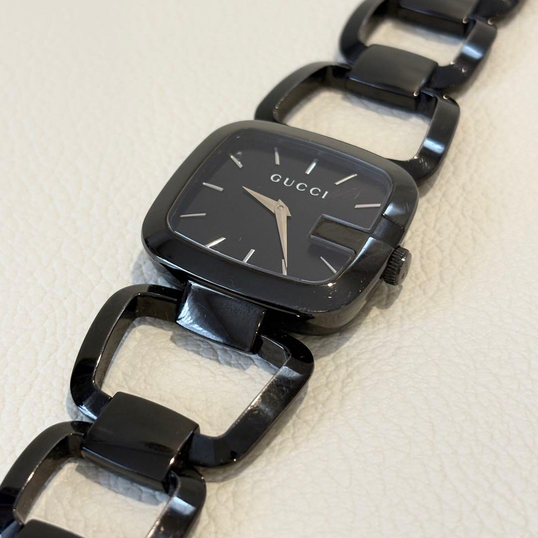 【GUCCI グッチ】ジャンク品 Gコレクション ブラック文字盤 腕時計