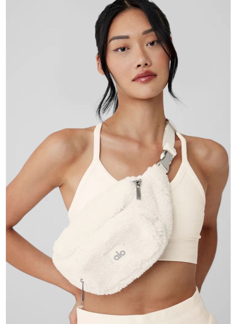 alo★新品タグ付き シェルパ ウエストポーチ ボア ファー