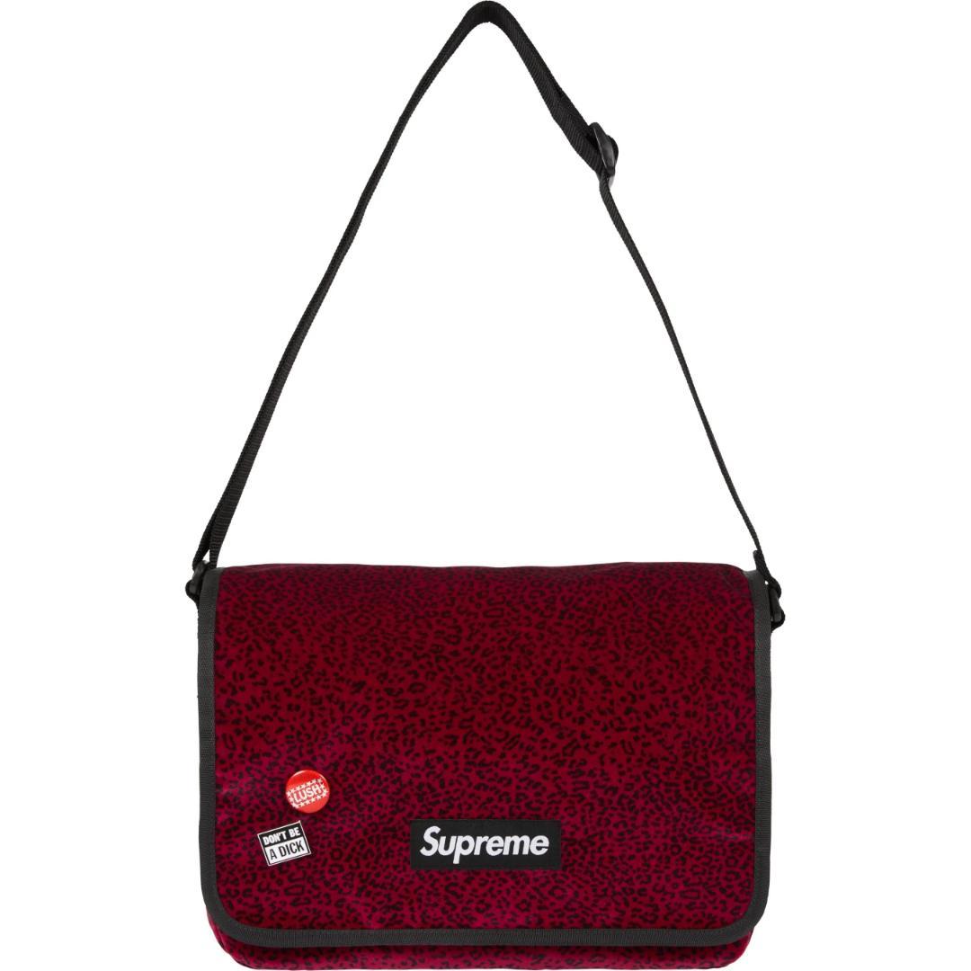 Supreme メッセンジャーバッグ シュプリーム Leopard Bag 赤