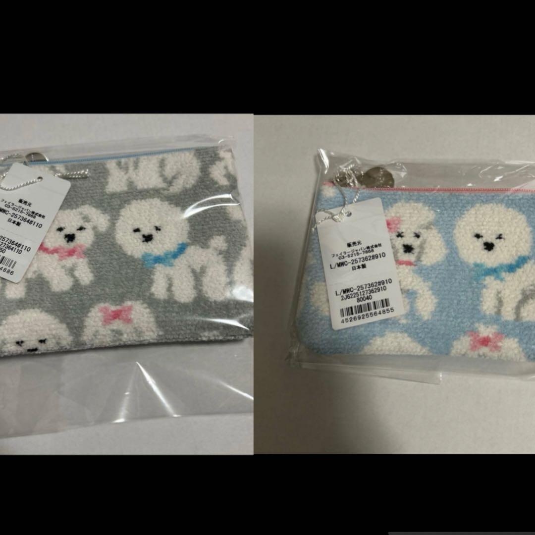 ラブラリー　フェイラー　モフモフワンチャン　ティッシュポーチ