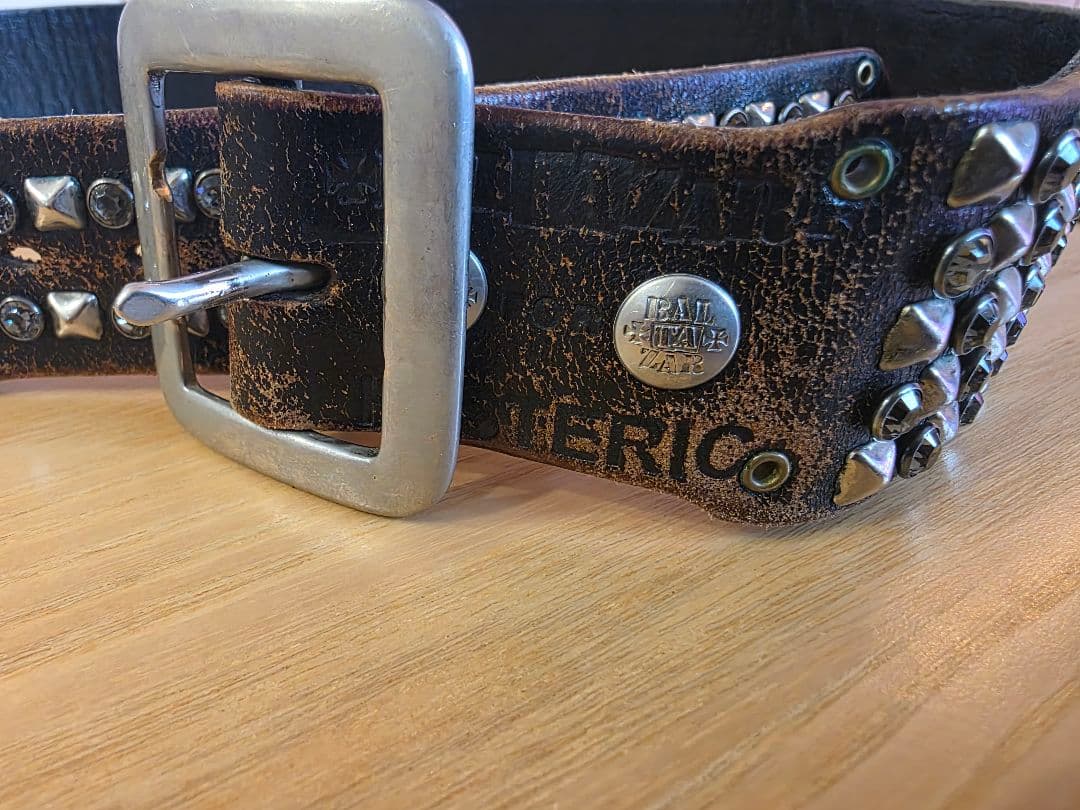 ヒステリックグラマー × バルタザール コラボ品　スタッズ レザーベルト
