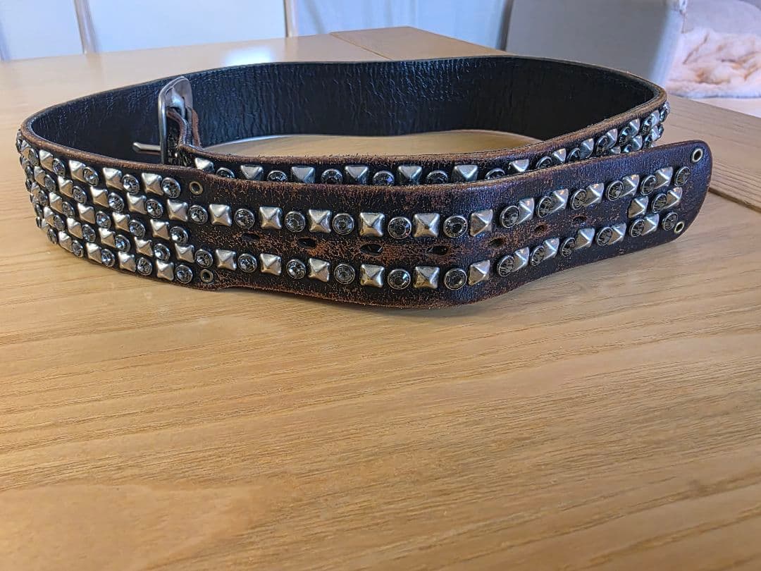 ヒステリックグラマー × バルタザール コラボ品　スタッズ レザーベルト