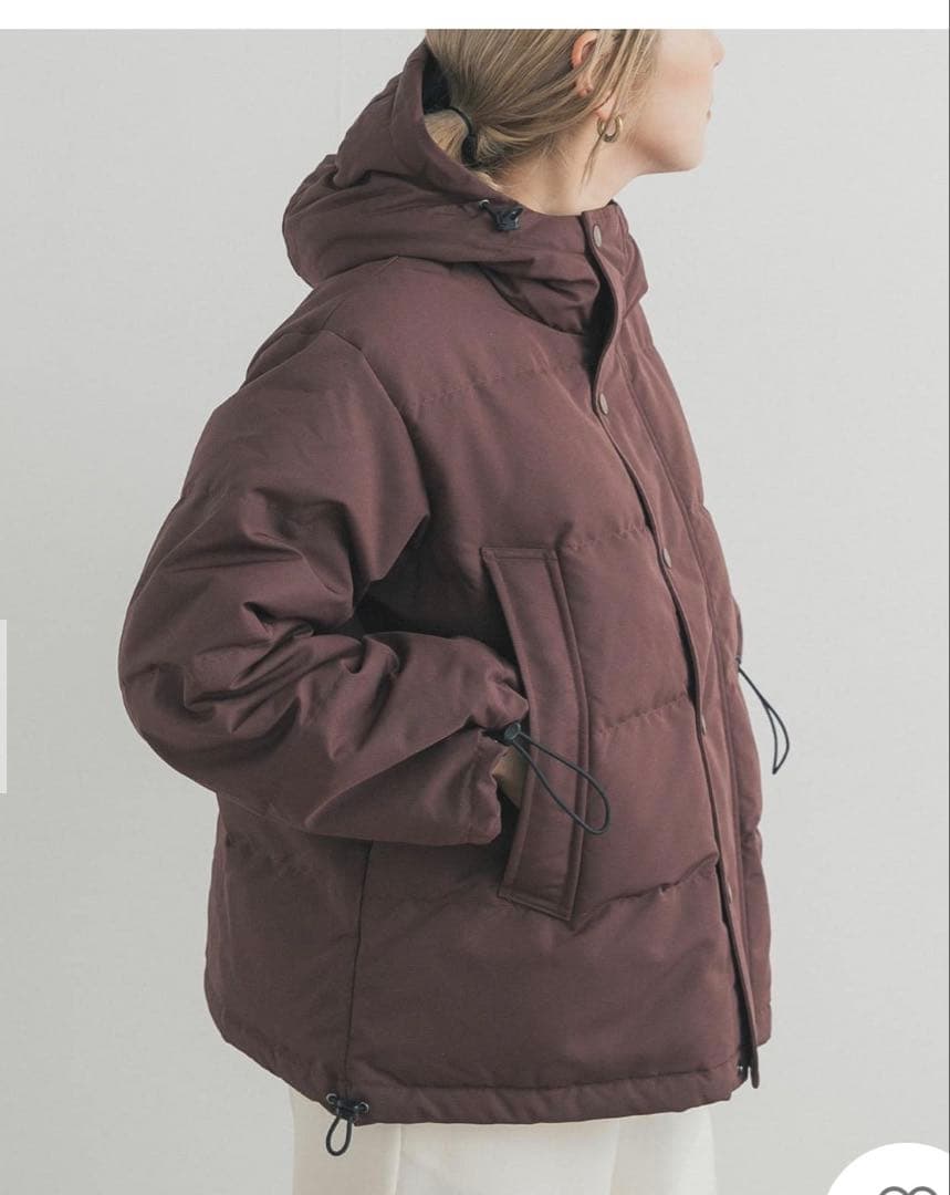 DANTONダントン ダウンフーデットジャケット（ブラウン）Sサイズ