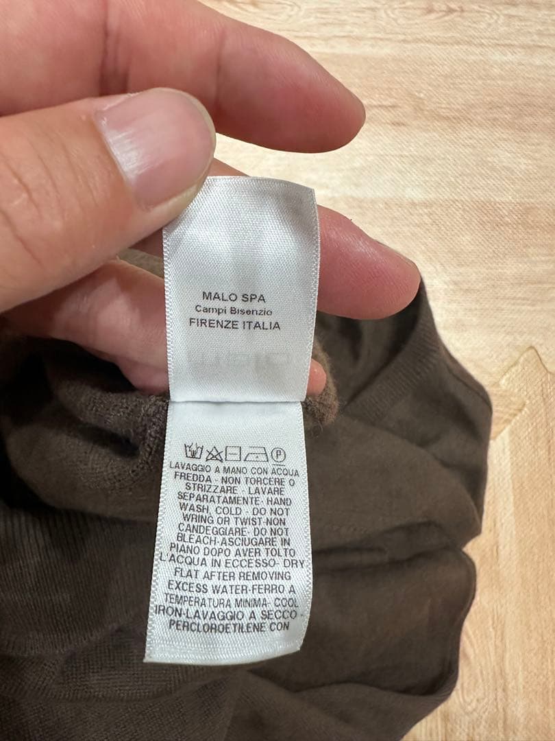 マーロ　ニットカシミヤ　ブラウン