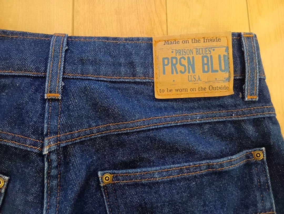 PRISON BLUES ダブルニーデニム W32L32 プリズンブルース