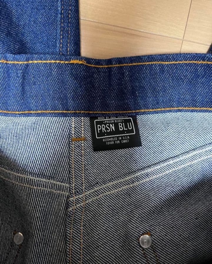 PRISON BLUES ダブルニーデニム W32L32 プリズンブルース