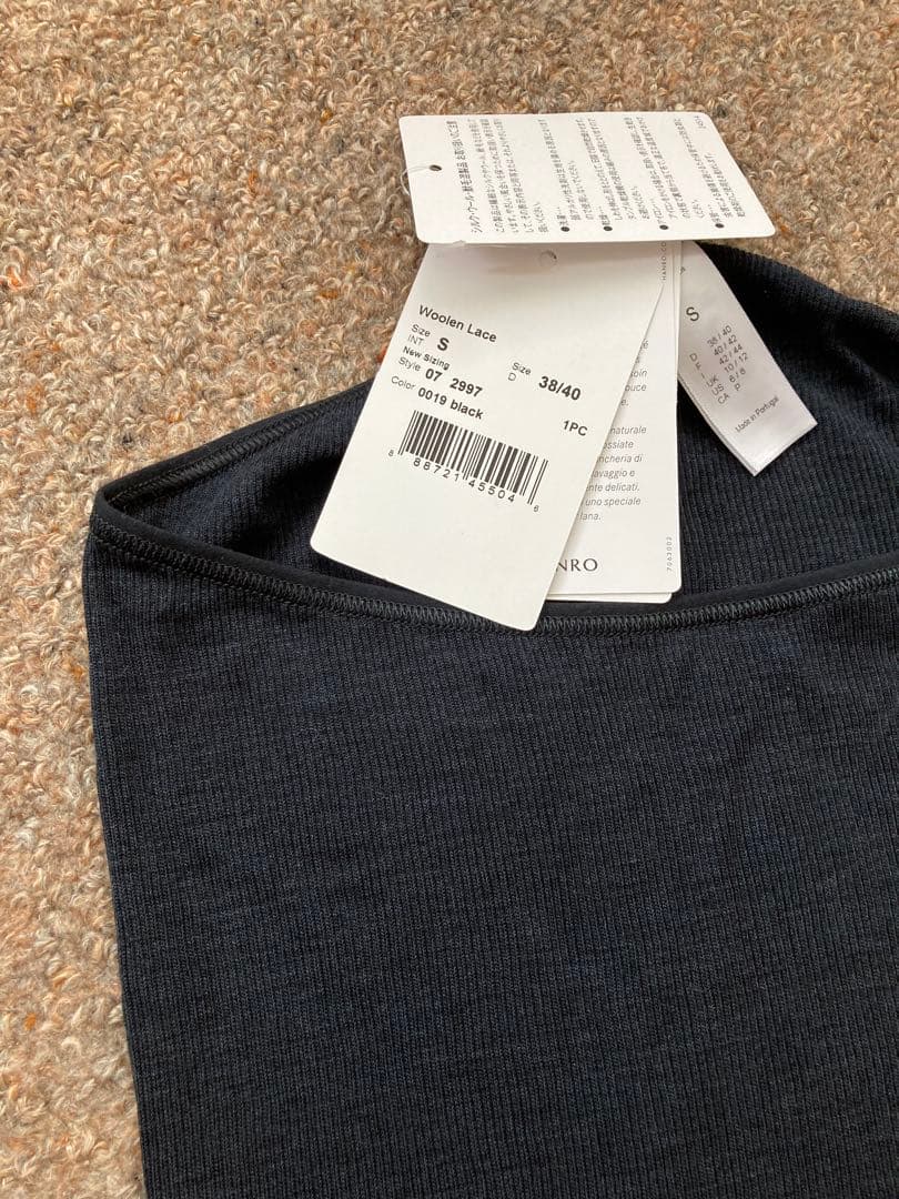 HANROハンロシルクウールレギンス　S ブラック