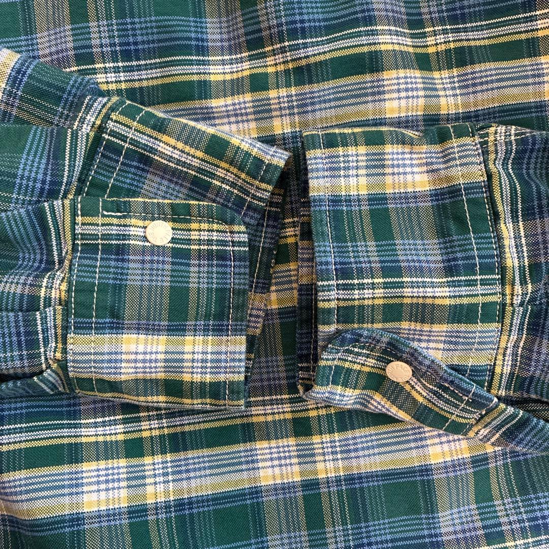 ④ノースフェイスパープルレーベル　 チェックシャツ　長袖