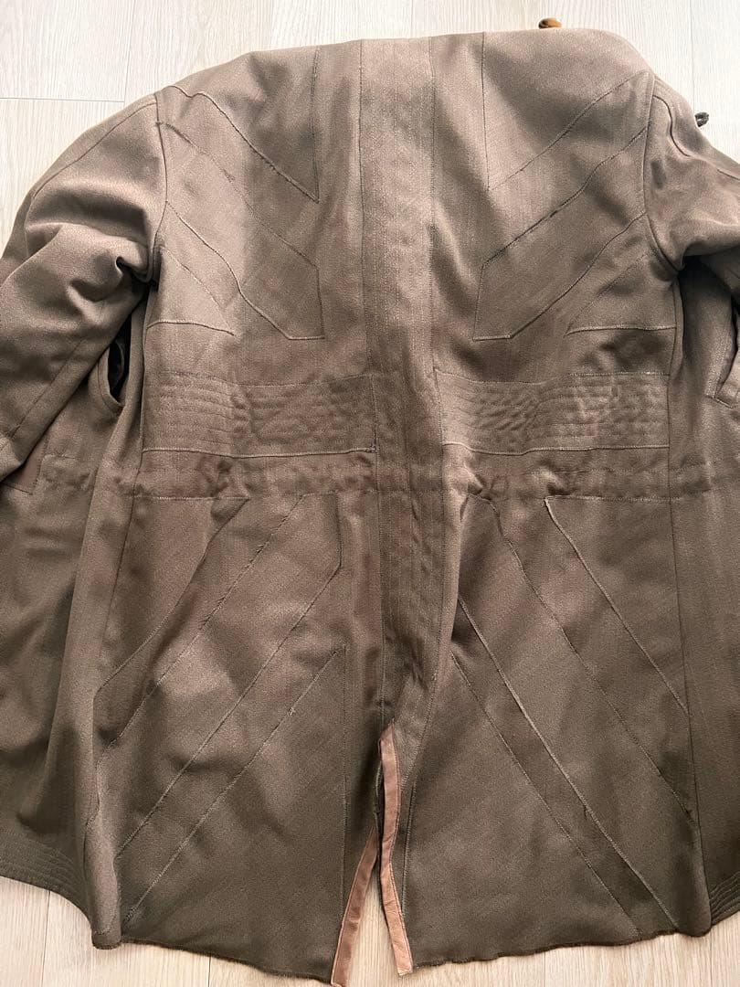 FAKE LONDON モッズコート ウール✖︎カシミア　レザー肘パッチ