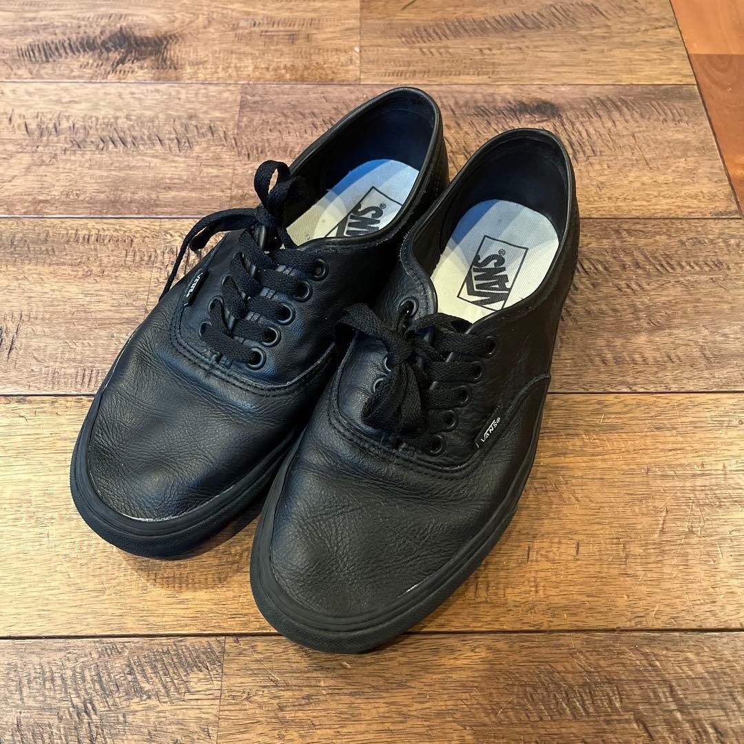 VANS オーセンティック　レザー　ブラック スニーカー
