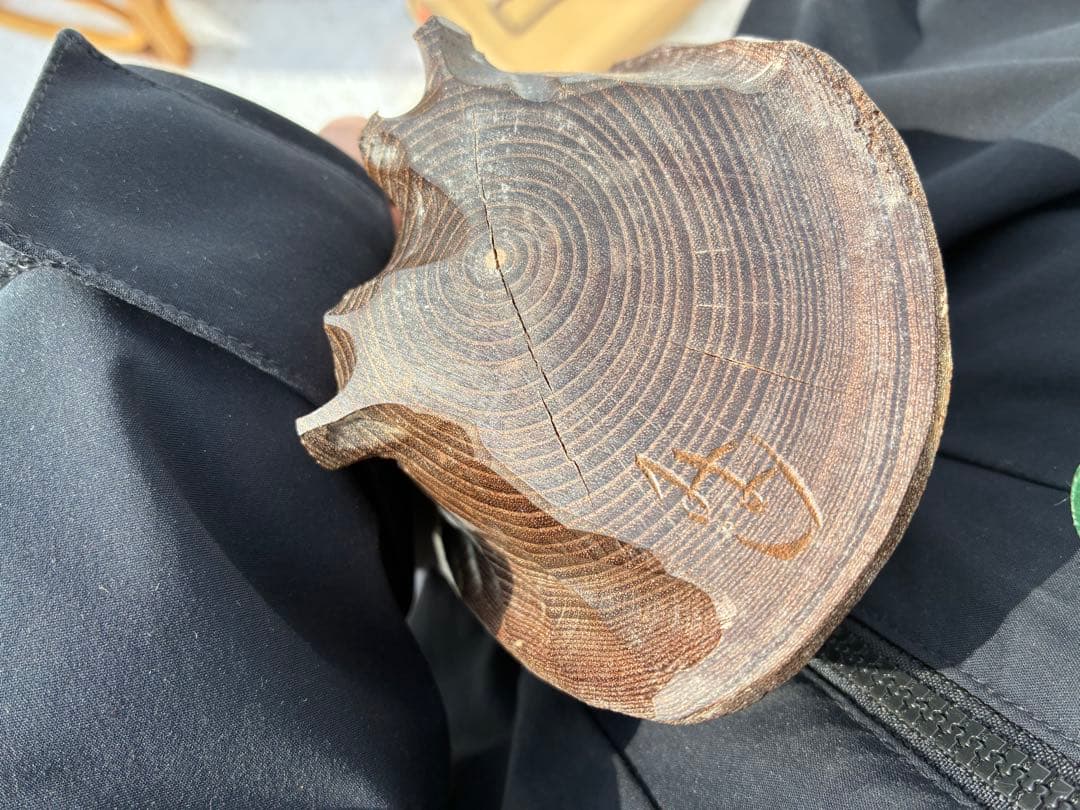 アイヌ彫刻　アイヌ木彫り　熊　梟　三好純男　みよし　木彫り