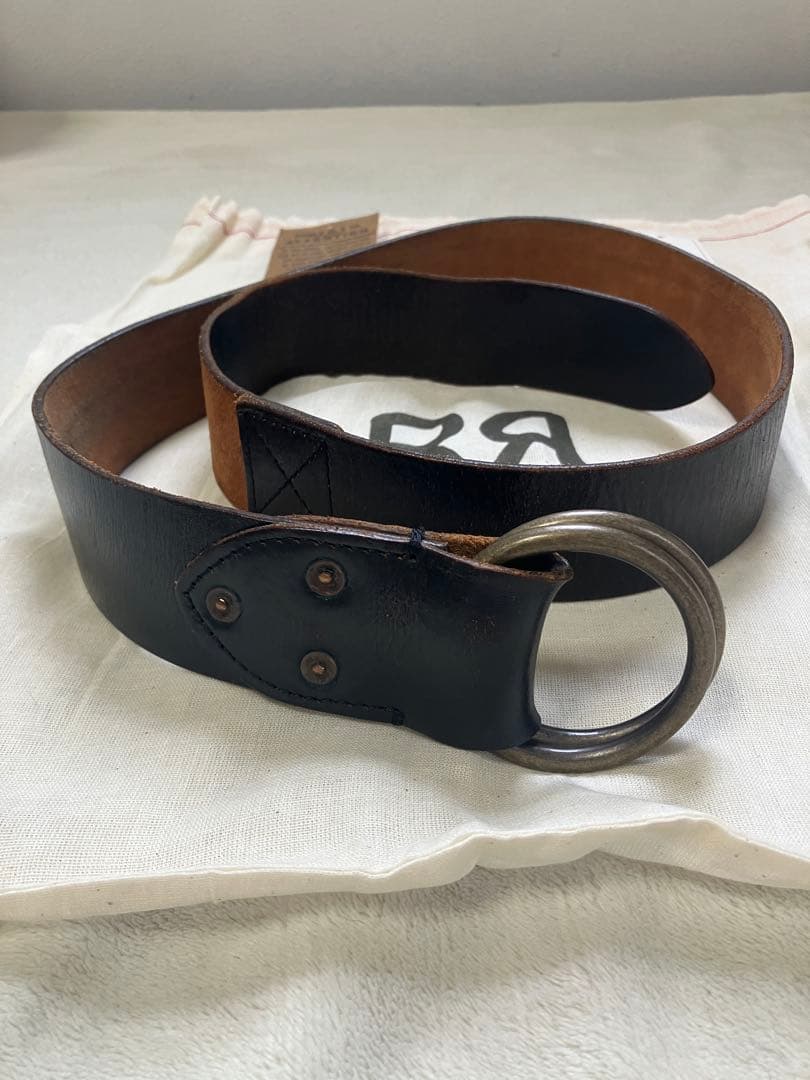正規品RRL レザー ダブルOリング ベルト　30インチ