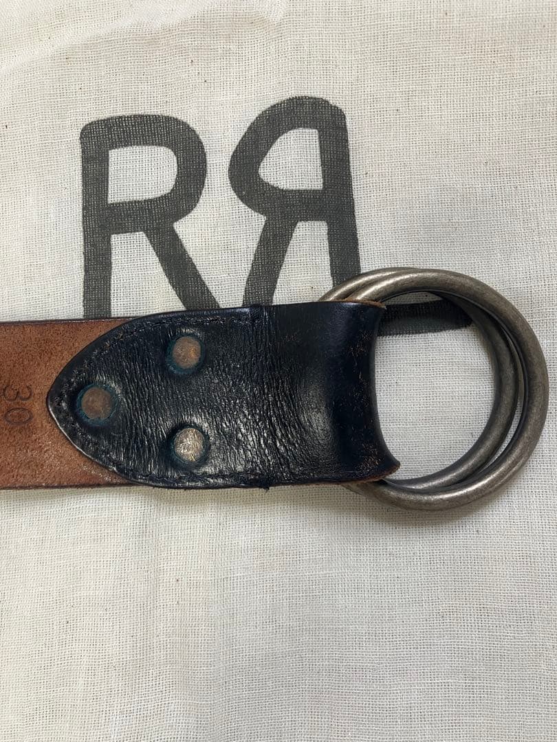 正規品RRL レザー ダブルOリング ベルト　30インチ
