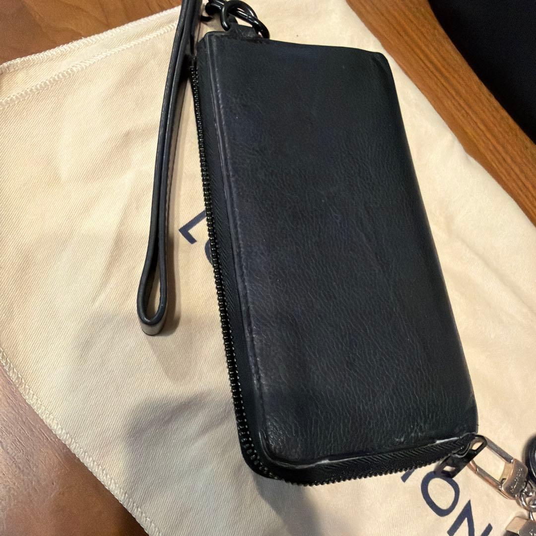 y*K様 ルイ・ヴィトン ブラックレザー 長財布とキーホルダーセット